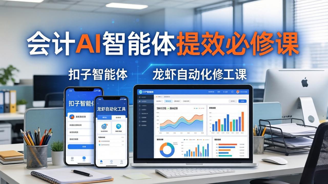 财务会计AI智能体提效必修课:扣子智能体+龙虾自动化+报表分析,一站式提升财务工作效率-御文网